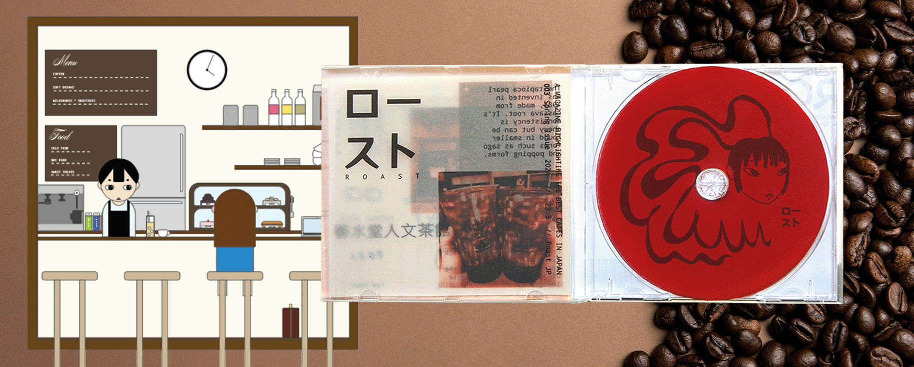 Roast Japan café magazine editorial and print design